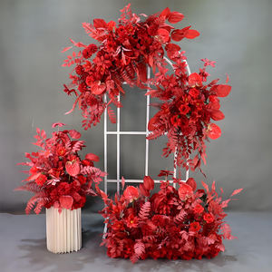 Arche de mariage, toile de fond pour réception de mariage, fleurs artificielles pour décoration de mariage - Product Image 1