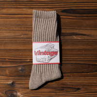 Chaussettes décontractées unisexes côtelées pour le sport, style rétro, 85 % coton peigné, tricot simple 144N, couleur unie, pour hommes – Grande Vente