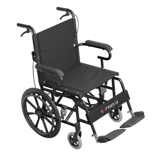 <span class=keywords><strong>Fauteuil</strong></span> <span class=keywords><strong>roulant</strong></span> directement de l'usine avec cadre en acier peint et siège en tissu Oxford respirant, pneus solides durables et double frein, autopropulsé - Product Image 3