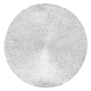 Round PVC Table <b>Mat</b> Heat Insulating <b>Waterproof</b> Placemat For Dining Table Silver Color - Product Image 5