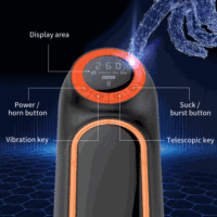 LED Automatischer Männlicher Masturbator-Becher mit Leistungsstarkem Vibrations- und Schubmodus, Saug-Masturbations-Stroker-Sexspielzeug für Männer