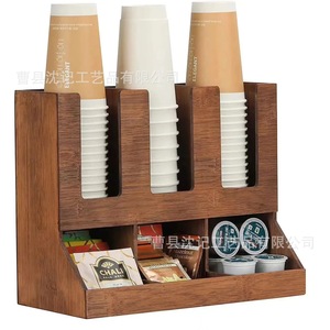 Support de rangement pour dosettes de café en bambou, 4,33 pouces, écologique, organisateur pour la maison et le bureau - Product Image 4