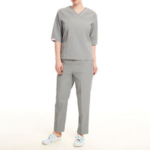 Uniformes Médicos de Mezclilla con Logotipo Personalizado, Trajes de Enfermera, Esteticista, Dentista, Hospital, 2 Piezas, Unisex - Product Image 2