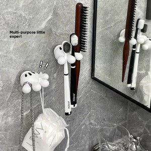 Bonito soporte de plástico con forma de palma para cepillos de dientes con ventosa, organizador de baño y aseo, adorno de almacenamiento sin perforaciones - Product Image 3