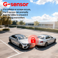 Caméra embarquée Carlover AI 4K à 3 caméras, objectif fisheye 10,99 pouces, GPS, WiFi, enregistreur vidéo avec vision nocturne supérieure et capteur G 3 axes