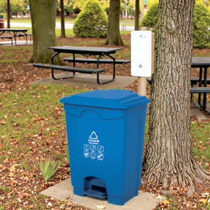 Poubelle à pédale en plastique de 15 L avec design de rainure de ventilation pour éviter que les sacs ne collent - Product Image 1