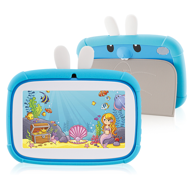 New Good Gift Veidoo Kids Rabbit Style Styling Tablet A133 Quad Core Android 10 2GB Wi-Fi 1024*600 Allwinner