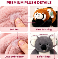 Boneka Gantung Leher Berbobot Panda Merah Koala Sloth Dinosaurus Mainan Hewan Isi Kapas PP Super Lembut Pereda Kecemasan Hadiah Anak