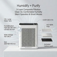 AC211 Nouvel humidificateur d'air ultrasonique et purificateur d'air 2 en 1 pour appareils électroménagers