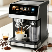 Cafetera Espresso Anbolife de 20 Bares con Pantalla Táctil Digital, Extracción Silenciosa, Tanque de Leche Desmontable, Fabricación OEM ODM