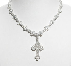 KIVORA'S Iced Out <b>Cross</b> <b>Pendant</b> Necklace Moissanite Charm 925 <b>Sterling</b> <b>Silver</b> Hip Hop Jewelry Custom Gift - Product Image 2