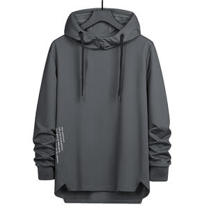 Sudadera con capucha para hombre para Primavera, otoño, invierno, moda, suelta, simple, color sólido, deportes casuales, top de manga larga - Product Image 5