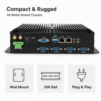 Computadora Industrial Integrada Sin Ventilador YCT, 6 COM, LAN Dual Gigabit, RS232, RS485 para Sistema de Seguridad NVR/DVR