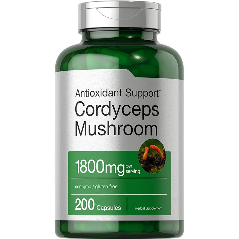 Suplemento sanitario de marca privada, cápsula de Cordyceps Militaris, Cordyceps orgánicos, micelio, seta, 500mg