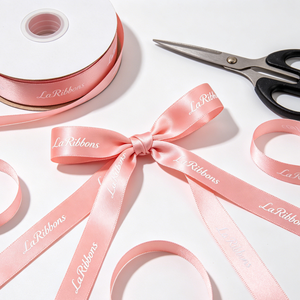 OEM Custom Width Printed Pattern Recycled PET Satin <b>Ribbon</b> Roll Blank For Handmade Gift Bow DIY Craft - Product Image 5
