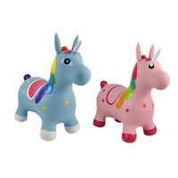 Jouet gonflable de licorne de cheval de saut d'enfants PVC cheval plein d'entrain pour l'équitation pour le jeu extérieur