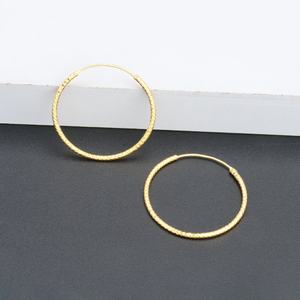 JXX Venta al por mayor Pendientes Huggie grandes chapados en oro de 24K, de latón delicado, para mujer, clásicos, a la moda, religiosos, para fiesta, de aleación de cobre - Product Image 4