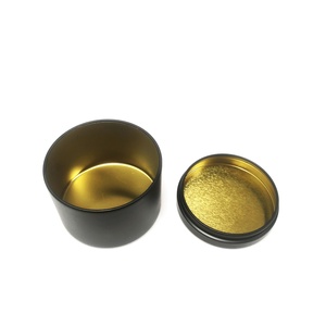 Wholesale Custom Design <b>Metal</b> 4/8/12/16oz Candle Jars Packaging Boxes Black Round Candle Tin Can Tin <b>Box</b> - Product Image 3