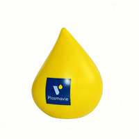 Balles anti-stress en PU personnalisées en forme de goutte d'eau, jouet sensoriel à presser, cadeaux personnalisés, logo d'entreprise, soulagement de la tension au travail pour filles