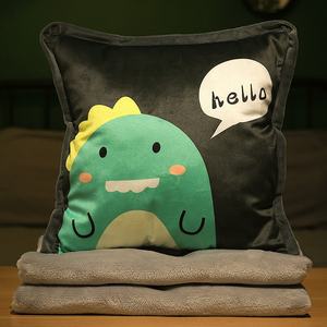 Manta de franela 3 en 1 Suncan a precio económico, manta de <span class=keywords><strong>aire</strong></span> acondicionado con diseño de dibujos animados y almohada. - Product Image 4