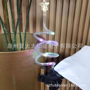 Solar Powered Christmas <b>Tree</b> <b>Lights</b> Color Changing Led Outdoor Waterproof Fence Clip Decorations - Product Image 4