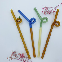 WEIPU Pailles à boire en verre de haute qualité 20ml Paille réutilisable écologique Vin Eau Smoothies Bar coloré Drinkware Made