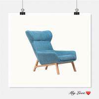 Fauteuil inclinable moderne et réglable avec rangement pour salon, appartement, hôtel, salle à manger – Chaise longue de lecture en tissu