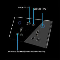 Enchufe de Pared Universal para Hogar Inteligente con USB-C, USB-A, TYPE-C, Zigbee, Wifi, Matter, Tuya, Apple HomeKit y App PowerPoint