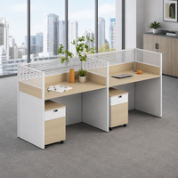 Poste de travail commercial à plan ouvert, mobilier de bureau, bureau informatique avec base en panneau, plateau en bois personnalisable, fournisseur en gros