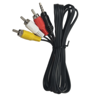 Câble audio vidéo AV 3,5 mm Jack 3 RCA mâle, convertisseur standard pour haut-parleur, boîtier TV, lecteur CD/DVD, caméra, moniteur de voiture