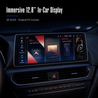 Head Unit Mobil 12.8 Inch 2K QLED untuk BMW Android 14 8 Core QCM6125 4G LTE Wireless CarPlay Android Auto 5G WiFi GPS