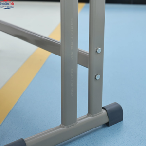 ชุดโต๊ะนักเรียนแบบปรับระดับความสูงได้พร้อม<span class=keywords><strong>เก้าอี้</strong></span>แบบสองที่นั่ง โครงเหล็ก สำหรับเฟอร์นิเจอร์ห้องเรียนระดับประถมและมัธยม - Product Image 5