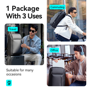 Mark Ryden Laptop <strong>Backpack</strong> Waterproof Men's Shoulder Laptop BackpacksMultifunctional Large Capacity G1_MR9808-B - Product Image 3
