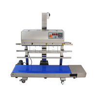 Machine à sceller en continu à chaleur électrique HZPK industrielle automatique pour sachets en plastique PP feuille d'aluminium