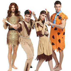 2024 Halloween aborigen Cosplay disfraces adulto gris indio salvaje mascarada espectáculo bosque cazador vestido rendimiento desgaste disfraz - Product Image 5