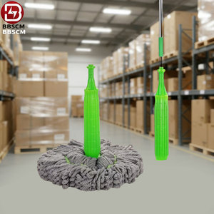 Mopa de microfibra 2 en 1 con mango largo y sistema de autoescurrido, herramienta de limpieza giratoria mágica con varilla de acero - Product Image 2