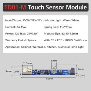 En gros DC5V/12V/24V 3A LED profil linéaire bande lumineuse électrique capacitif capteur tactile Module interrupteur interrupteur manuel - Product Image 2