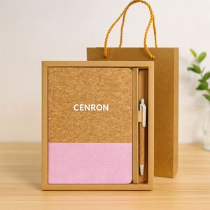 Premium Cork Cover Notebook and Pen Set Eco Friendly Business Gift for Company Branding - Product Image 5