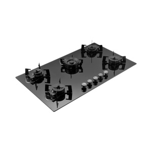 Table de cuisson à gaz de sécurité professionnelle avec allumage électronique, efficacité énergétique A++, surface céramique/verre, 4 brûleurs encastrables pour la vente en gros - Product Image 4