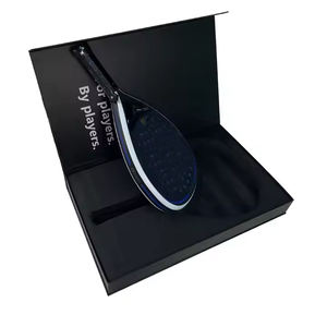 Logotipo personalizado de lujo negro mate cartón rígido forma de libro Cierre magnético paleta embalaje raqueta de <span class=keywords><strong>Pádel</strong></span> caja de regalo con <span class=keywords><strong>bandeja</strong></span> de espuma - Product Image 5