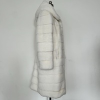 Maßgefertigte Luxus Gestrickte Echte Nerzfell-Jacke Echtpelz-Mantel Damen Pelzmantel mit Kapuze