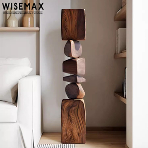 WISEMAX FURNITURE <span class=keywords><strong>Arredamento</strong></span> per Soggiorno, Decorazione Angolare per Divano, Arte da Pavimento in Legno Artigianale, Scultura Moderna in Legno per Casa e Hotel - Product Image 1