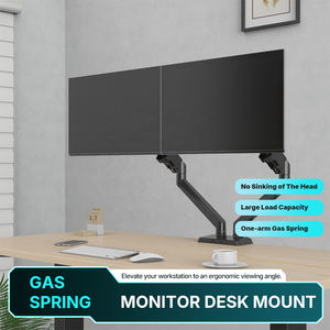 GE52 dudukan <span class=keywords><strong>Monitor</strong></span> ganda dapat diatur pegas Gas dengan fungsi sisipan cepat dasar Grommet untuk 2 lengan <span class=keywords><strong>Monitor</strong></span> layar - Product Image 3