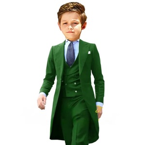 Ensemble Classique 3 Pièces pour Garçons, Costume Blazer Formel Blanc + Gilet et Pantalon, Tenues de Mariage, Anniversaire, Enfant d'Honneur, Vêtements pour Enfants - Product Image 2