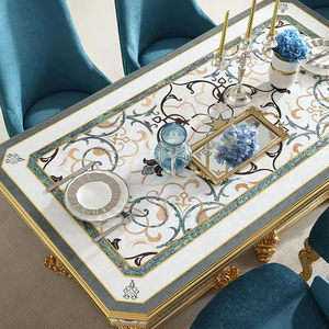 Fabricant de meubles de luxe Dubaï, ensemble de table à manger en bois sculpté pour 6 chaises, style Majlis antique pour villa. - Product Image 2