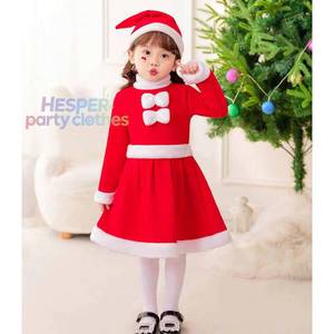 HP 2025 New Elegant Children's Performance Wear <b>Santa</b> Claus Christmas Party Costumes for Girls - Product Image 1