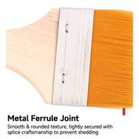 Ensemble de pinceaux plats en nylon multifonctionnels professionnels de la série Art, 12 types, manches en bois pour la peinture à l'acrylique, à l'huile et à l'aquarelle