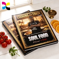 Livre de recettes de cuisine de luxe personnalisé en carton écologique à couverture rigide pour la famille, avec dorure à chaud, prix de gros fabricant
