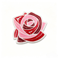 Patchs brodés géométriques en forme de rose, de haute qualité, à thermocoller, décoratifs pour vêtements, vestes, chapeaux et accessoires