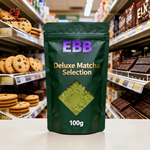 Bolsa Reutilizable de Grado Alimenticio EBB con Acabado Mate de Mylar para Té Verde en Polvo, Granos de Café, Logotipo Personalizado - Product Image 1